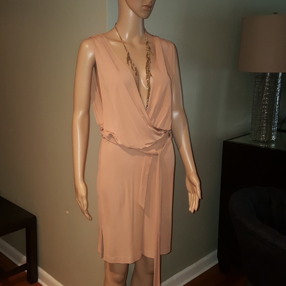 Amazing Haute Hippie SEXY Dress Popular nude beige color